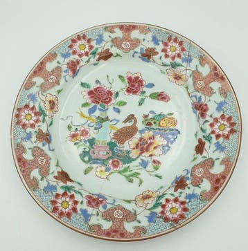 Qianlong (1736–1785) - Emaille plaat - Porselein