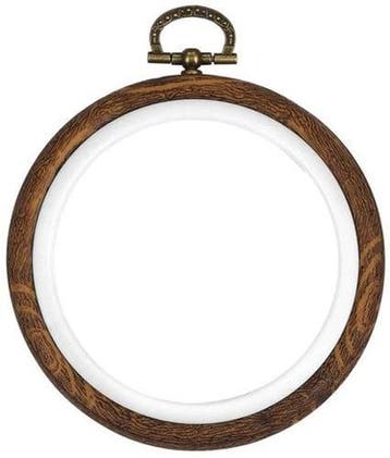 Brocante houten borduurring rond met stelschroef 7,5 cm per, Ophalen of Verzenden, Nieuw