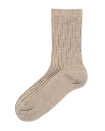 HEMA Damessokken wol beige 3=40% / 2=20%, Verzenden, Nieuw, Beige