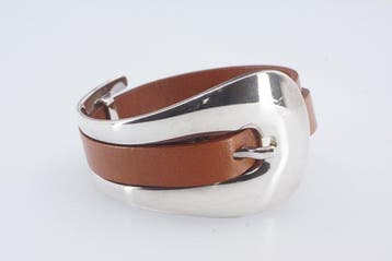 Hermès - Armband - Silver Stylized Belt Buckle - Large Model, Nieuw