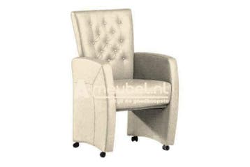 Eetkamerstoel Carina - eetkamerstoelen - Creme, Nieuw, Stof