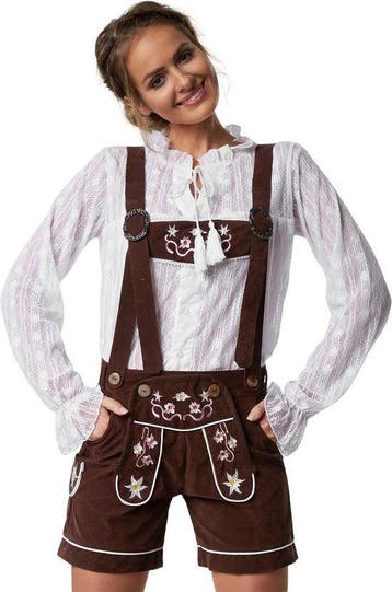 2dekans | Dressforfun Lederhose Alpsee XL - verkleedkleding, Ophalen of Verzenden, Zo goed als nieuw