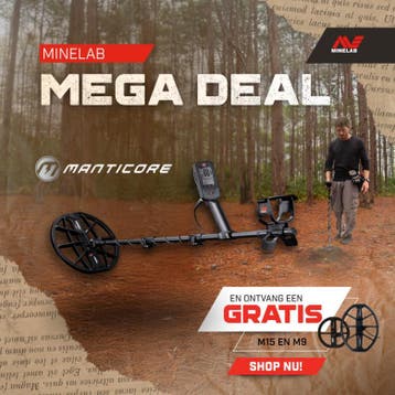 Minelab Manticore actie, Hobby en Vrije tijd, Metaaldetectors, Nieuw, Meer dan 30 cm, Minelab, Instelbare gevoeligheid