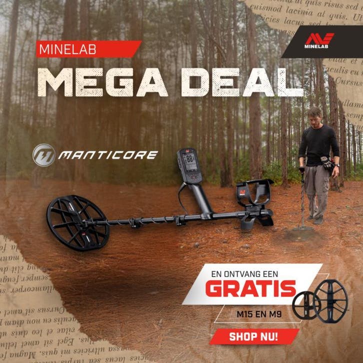 Minelab Manticore actie, Hobby en Vrije tijd, Metaaldetectors, Nieuw, Minelab, Meer dan 30 cm, Discriminatie metaaldetectie, Instelbare gevoeligheid