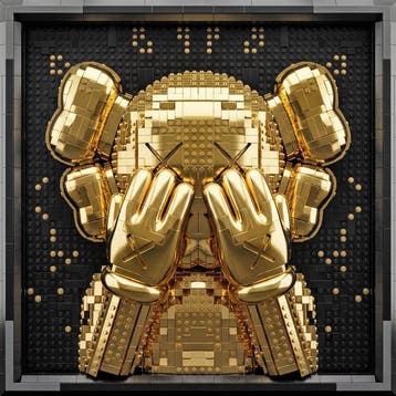 Artxlife - Peek-a-Boo Golden Kaws Lego, Nieuw