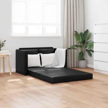 vidaXL Slaapbank vloermodel 2-in-1 112x174x55 cm kunstleer, Verzenden, Nieuw, Leer, Minder dan 150 cm