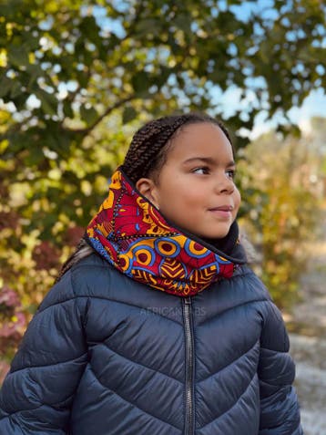 Warme Winter Colsjaal voor Kinderen met Afrikaanse print Uni, Ophalen of Verzenden, Nieuw