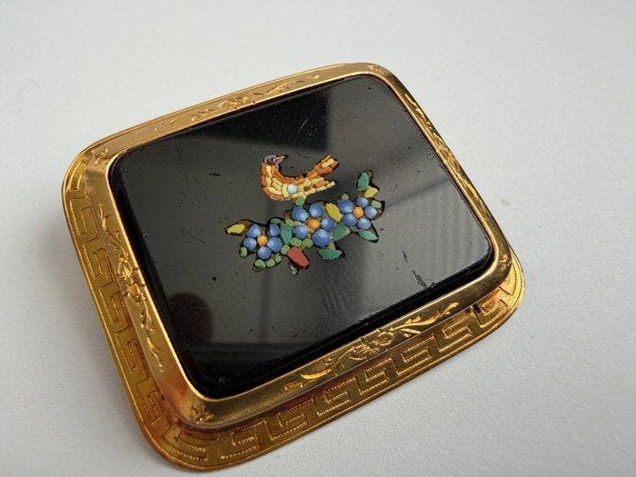 Broche - 18 karaat Geel goud - Antiek, Sieraden, Tassen en Uiterlijk, Antieke sieraden