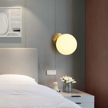 Moderne Wandlamp E27 Glazen Bol 15 cm, Huis en Inrichting, Lampen | Wandlampen, Verzenden, Nieuw