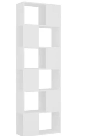 Witte Boekenkast Kamerverdeler – Open Opbergrek 6 Compartime, Verzenden, Nieuw