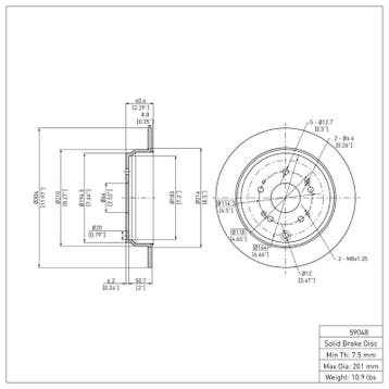 DFC 05-18 Acura RDX Rear Brake Rotor, Ophalen of Verzenden, Nieuw