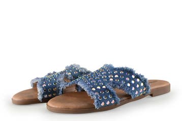 Ann Rocks Slippers in maat 39 Blauw, Slippers, Ann Rocks, Gedragen, Verzenden