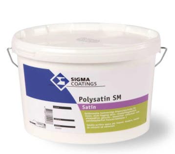 Sigma Polysatin SM Satin - Wit - 5 liter (Muurverf latex), 5 tot 10 liter, Wit, Nieuw, Ophalen of Verzenden
