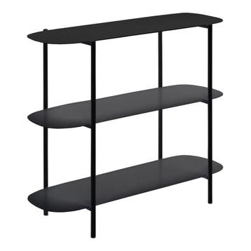 [en.casa] Console tafel Enebakk sidetable 70x90x32 cm zwart, Huis en Inrichting, Tafels | Sidetables, Verzenden, Nieuw