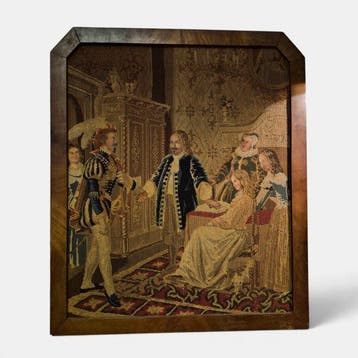 Wandtapijt - 76 cm - 64 cm - Tapestry michiel ruyter, Antiek en Kunst