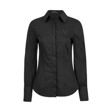 Marc Aurel • zwarte katoenen blouse • 36, Marc Aurel, Verzenden, Zwart, Nieuw