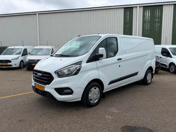 Ford Transit Custom 300 2.0 TDCI L2H1 Trend / Camera / app c, Stof, Gebruikt, Euro 6, Wit