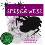 Ruhhy Glow in the dark spinnenweb met nepspinnen Hallowee..., Ophalen of Verzenden, Nieuw
