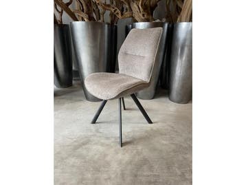 Veiling - Eetkamerstoel Vale (set van 8) microvezel stof-Liv, Nieuw