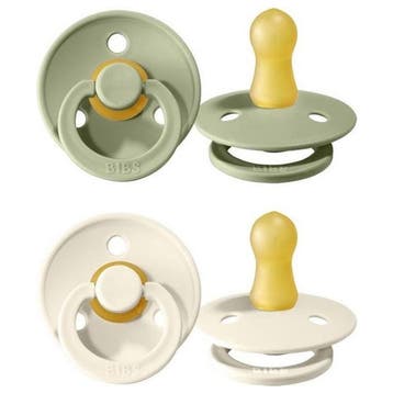 BIBS  Fopspeen Maat 1 Ivory/Sage  2st, Verzenden, Nieuw