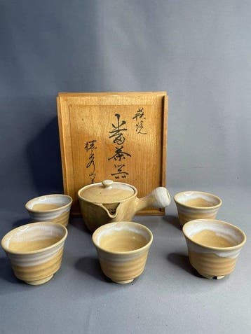 Hagi-yaki - Set theekopjes - Keramiek - Hagi Yaki Tea Set