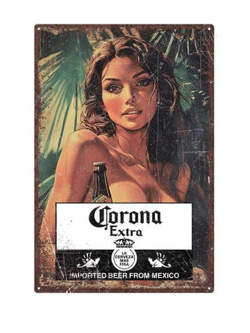 Corona Metalen Wandbord, Ophalen of Verzenden, Nieuw