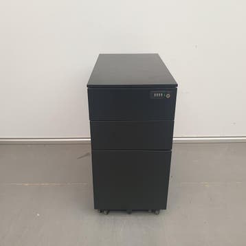Zwart metalen ladeblok extra smal met cijferslot - 60x30x52, Ophalen of Verzenden, Nieuw