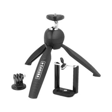 Caruba Orbit15 Ministatief met smartphone & GoPro houder, Ophalen of Verzenden, Nieuw, Ministatief, Met balhoofd