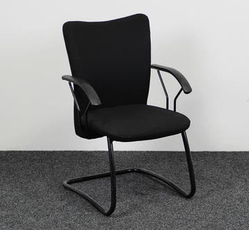 Viasit Vergaderstoel Zwart, Ophalen of Verzenden, Gebruikt, Zwart