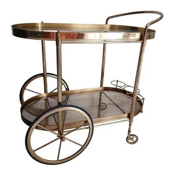 Bijzettafel - Barservewagen - Glas, Metaal, Perspex -