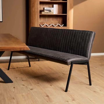 Eetkamerbank Tivoli Bull | 185 cm | Antraciet | Starfurn, Ophalen of Verzenden, Nieuw