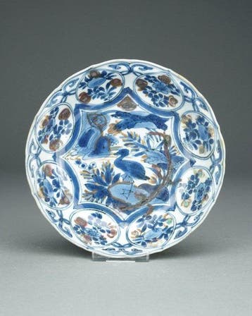 Kraak-ware dish - Porselein - Copper-Red Underglaze - China