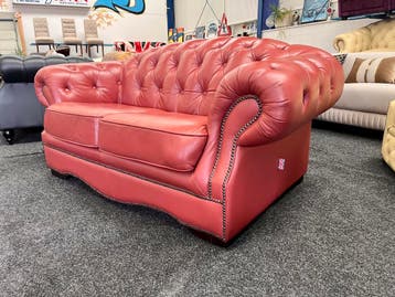 Chesterfield Maarssen ! Mooie 2 Zits Leren Chesterfield Bank, Huis en Inrichting, Banken | Bankstellen, Ophalen, CHESTERFIELD