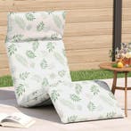 vidaXL Opvouwbare ligstoel Bladpatroon 175x54x8,5 cm Oxford, Verzenden, Nieuw