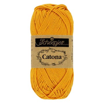 Scheepjes Catona 25g - 249 Saffron - Haakgaren / Breigaren, Ophalen of Verzenden, Nieuw, Breien of Haken, Wol of Garen