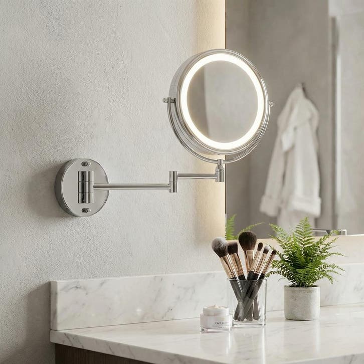 Draaibare Spiegel Chroom | 5x Vergroting | Premium | OP=OP, Huis en Inrichting, Badkamer | Badtextiel en Accessoires, Overige kleuren