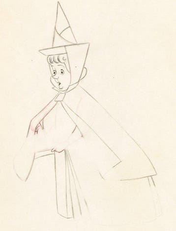 Walt Disney - Originele Animatietekening Flora - Sleeping, Nieuw