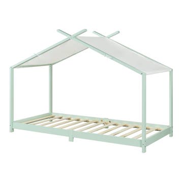 Kinderbed Brome huisbed 90x200 cm mint [en.casa], Verzenden, Nieuw