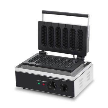 HCB Wafelijzer - corndog - 6st - 230V - RVS, Verzenden, Nieuw in verpakking