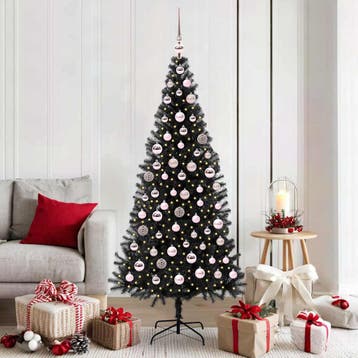 vidaXL Kerstboom Zwart 180 cm PVC, Verzenden, Nieuw