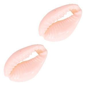 4 x Schelp kralen Kauri  ca. 17x12mm Sweet lilac rose, Ophalen of Verzenden, Nieuw, Kraal