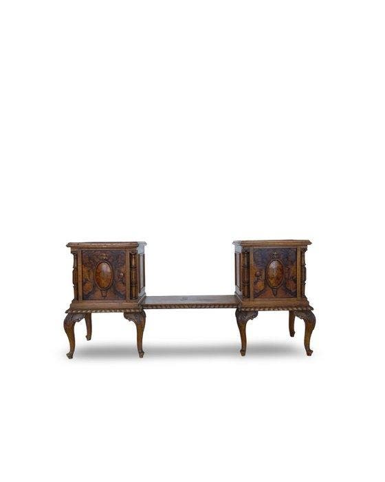 Wandtafel - Walnoot, Hout, Wortelnotenhout, Antiek en Kunst, Kunst | Designobjecten