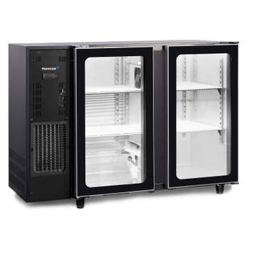 Zwarte flessenkoeling met 2 glazen deuren | Premium Series, Zakelijke goederen, Horeca | Keukenapparatuur, Verzenden, Nieuw in verpakking