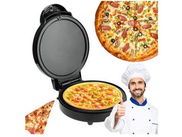 Veiling - Elektrische pizza bakker 1000w net anti-aanbaklaag, Nieuw