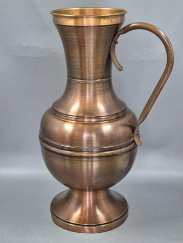 Große Kupfer Kanne Vasen Krug – Vintage Messing Dekorations