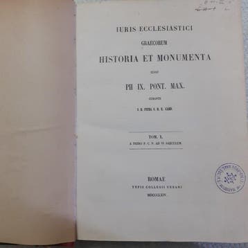 Jean Bapstiste Pitra - Iuris ecclesiastici graecorum