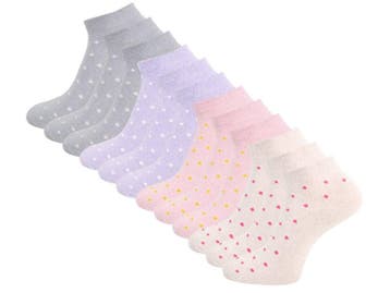 12 paar Zachte Dames sneakersokken - Soft Mix - Little Dots, Kleding | Dames, Verzenden, Nieuw