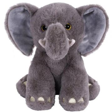 Olifant Leo knuffel - pluche - grijs - 23 cm, Verzenden, Nieuw
