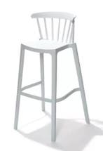 Barkruk Windson | Kunststof | 56x55x103cm | Wit, Verzenden, Nieuw in verpakking