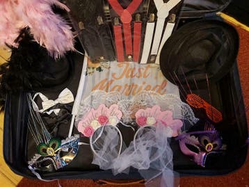 Photobooth huren met echte Props en thema achterwand van 3x2, Ophalen, Nieuw